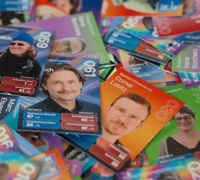 Liegende Lehrerkarten