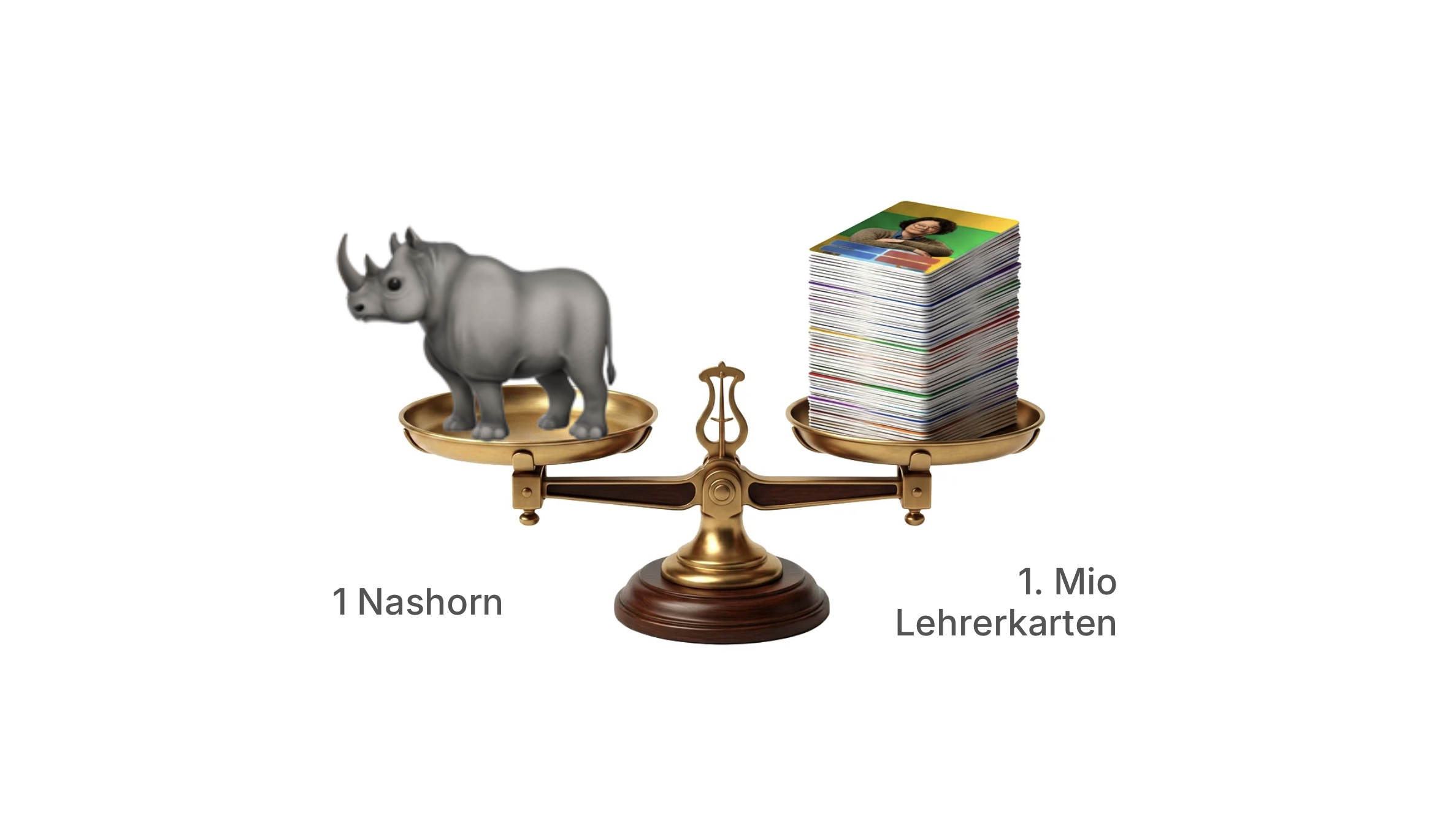 Eine illustrierte Waage